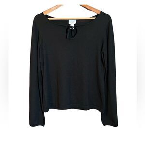 Loft black wool blend sweater‎